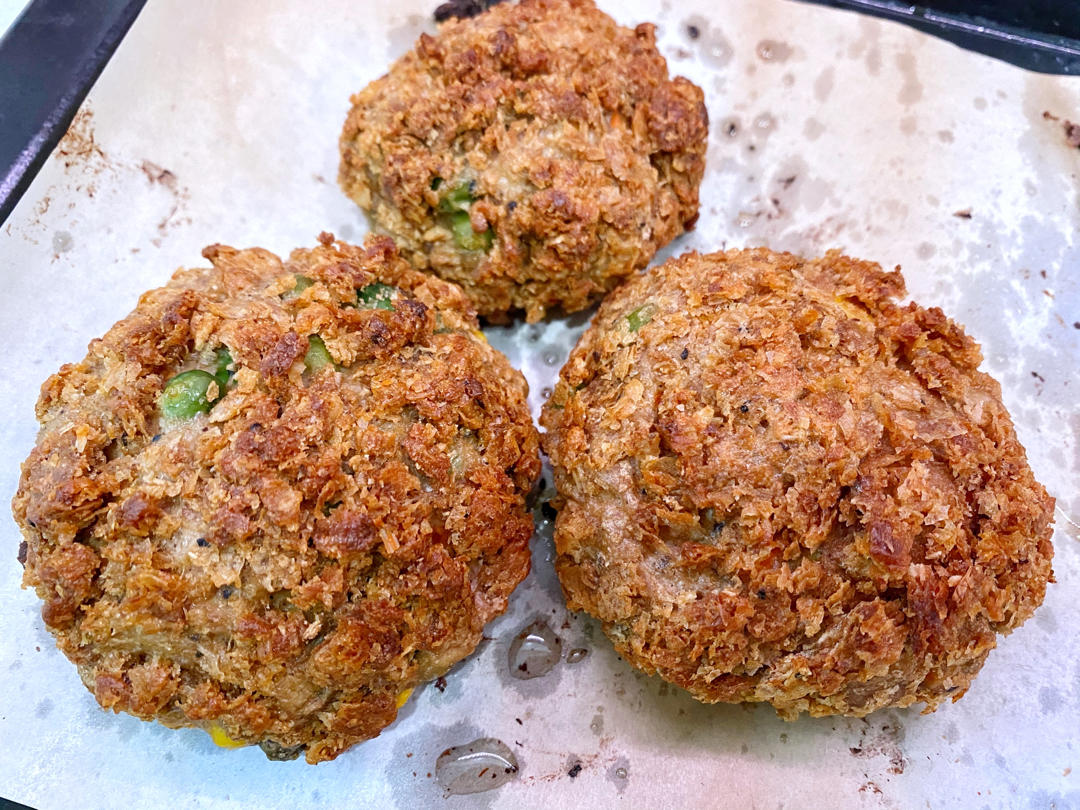 超详细の自制健康汉堡鸡肉饼｜烤箱版田园脆鸡堡#Healthymeals#
