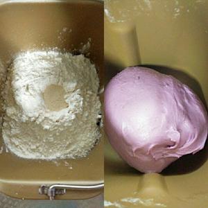 梦幻紫麻薯软欧包的做法 步骤1