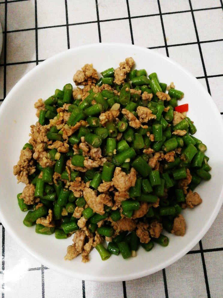 肉沫豆角下饭菜