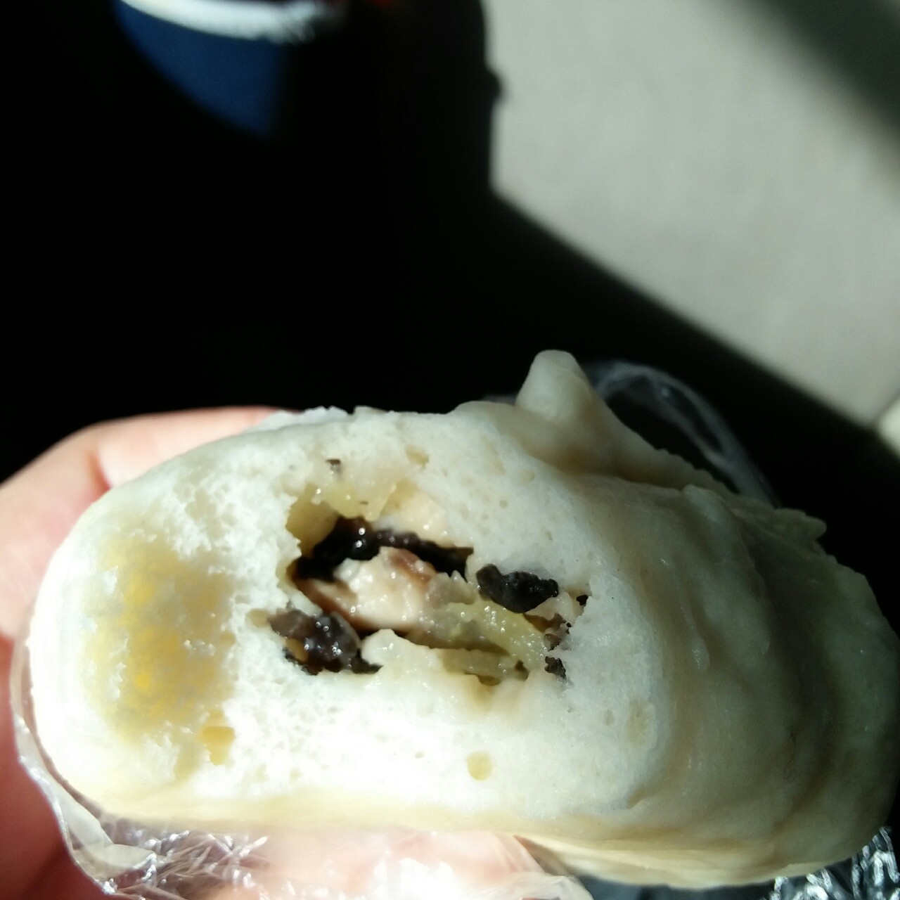 豆角肉丁蒸包