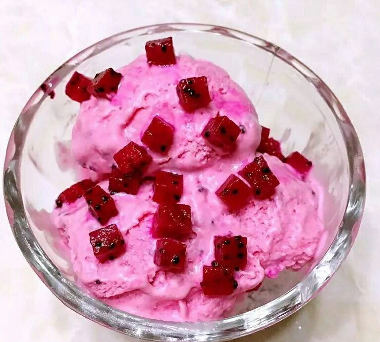 教你做火龙果甜美冰激凌的做法