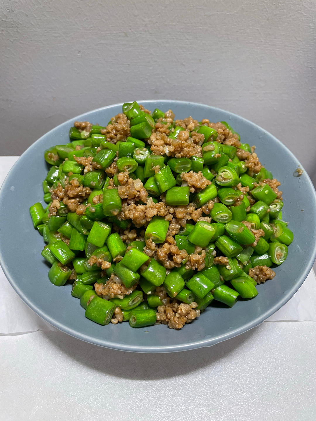 肉沫豆角下饭菜