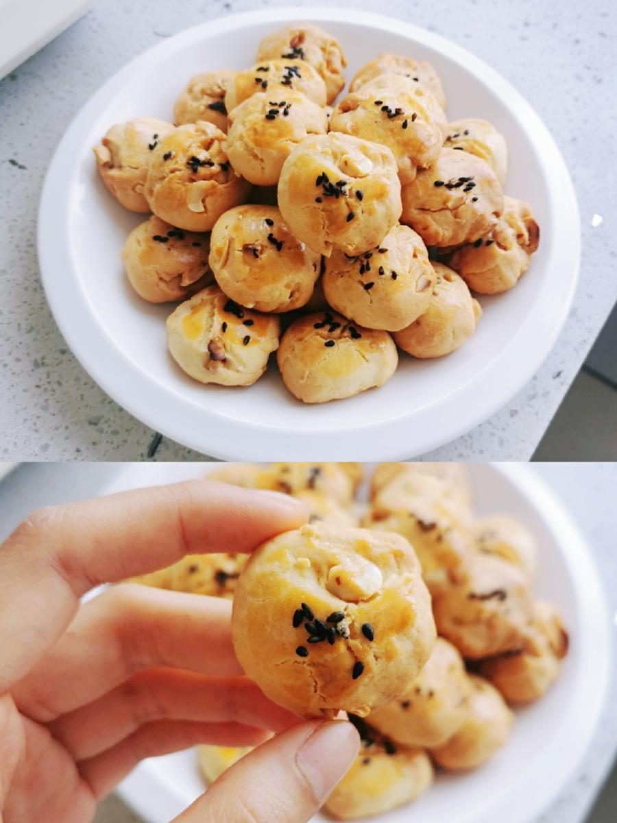 芝麻花生一口酥的做法