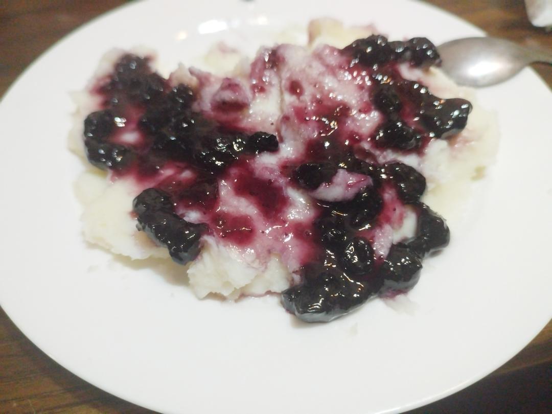 超级简单的蓝莓山药