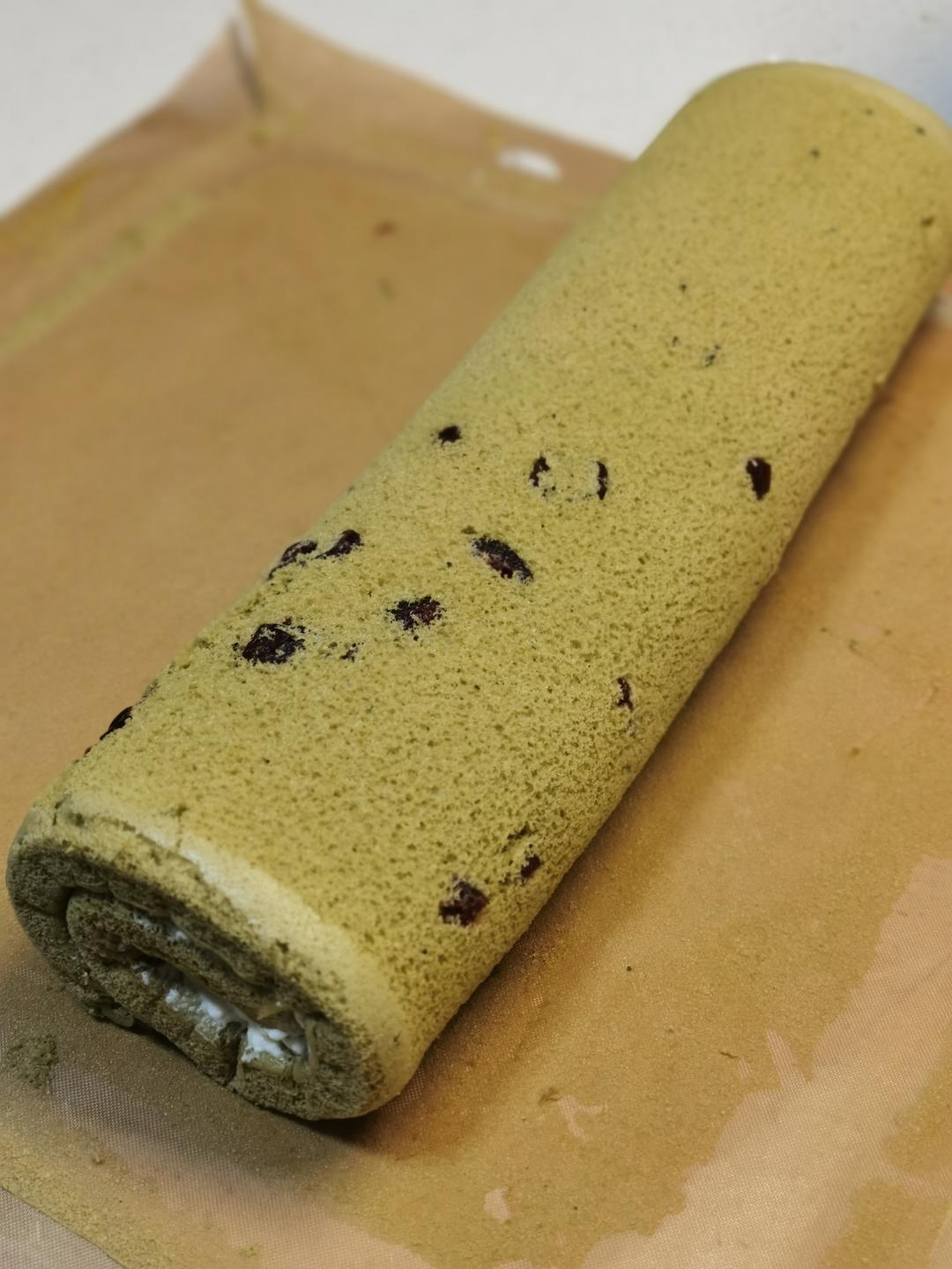 完美抹茶蜜豆蛋糕卷