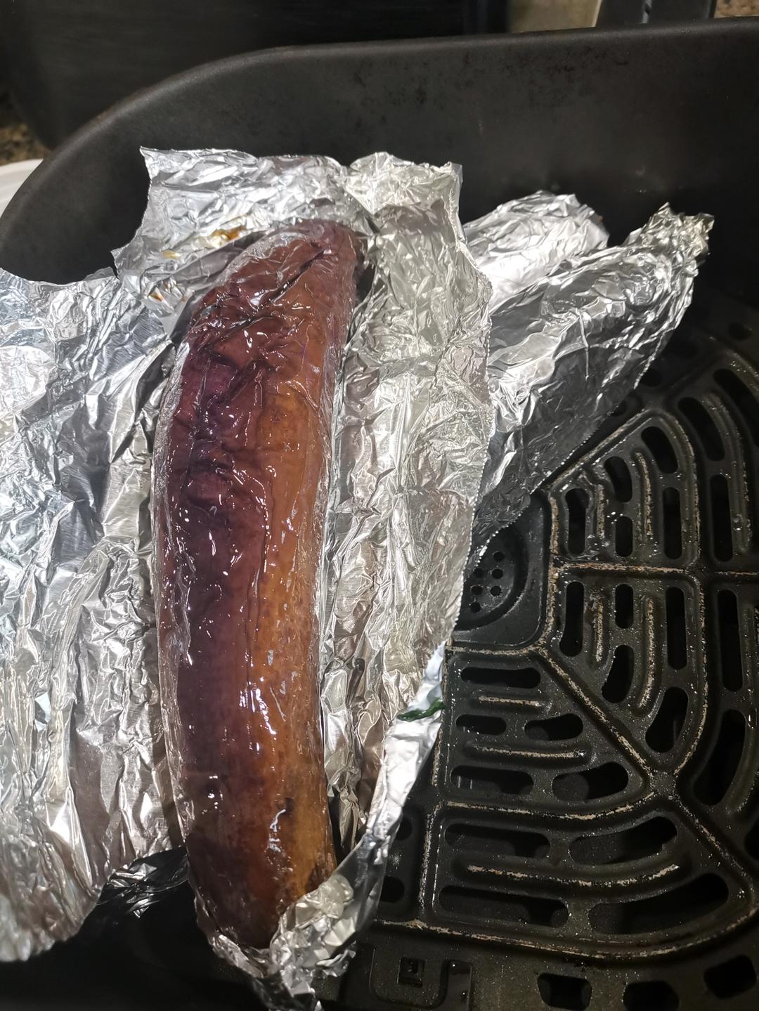 空气炸锅超简单的爆香蒜蓉烤茄子
