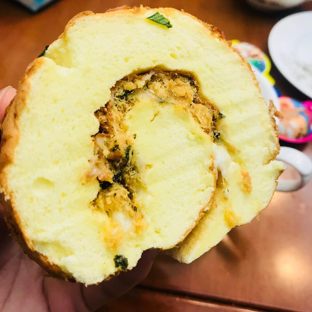香葱肉松肥蛋糕卷～