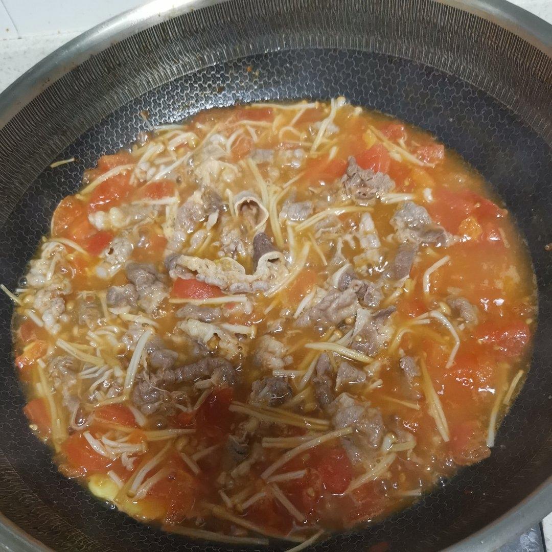 番茄肥牛金针菇