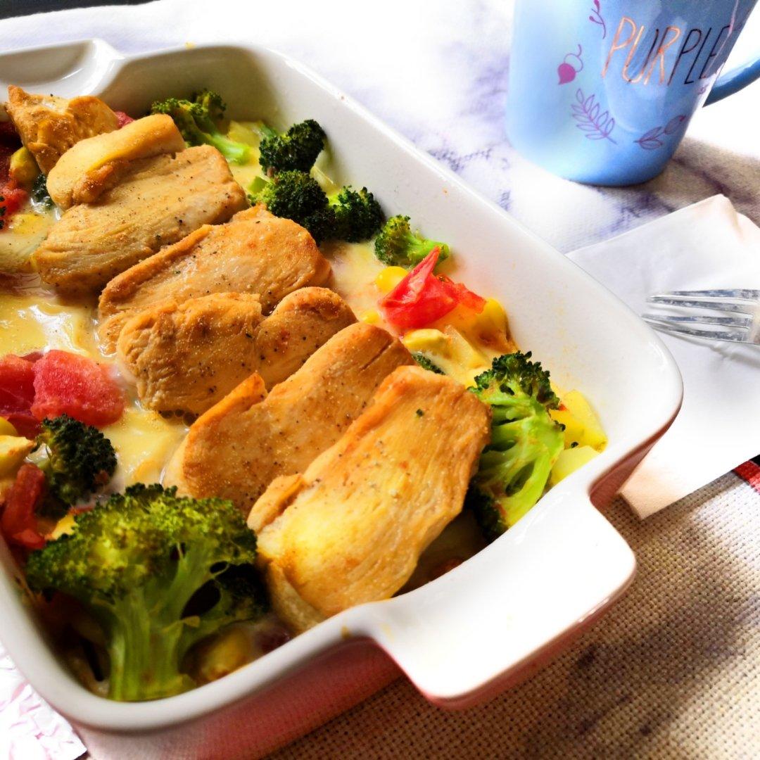 土豆西兰花烤鸡胸肉