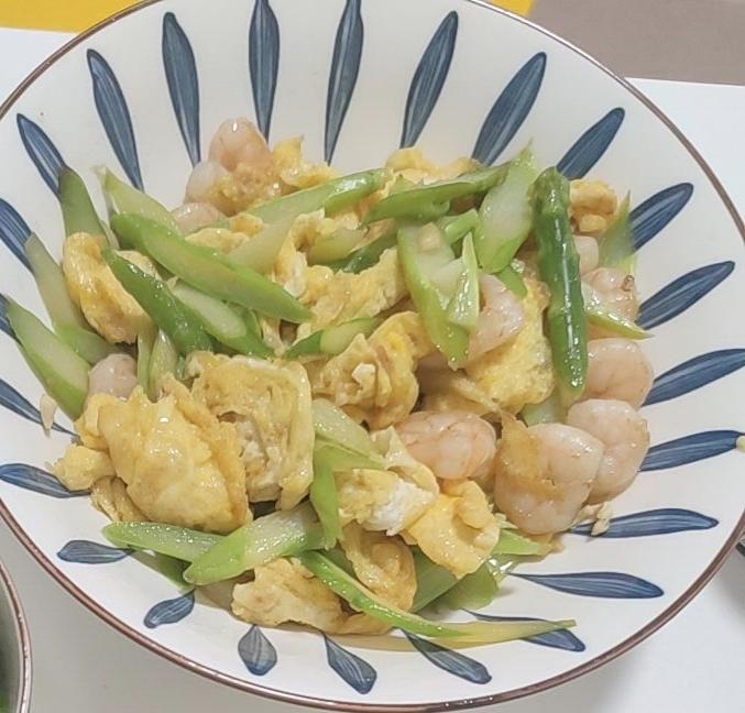 芦笋炒虾仁