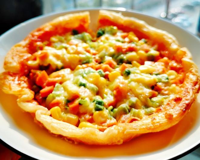 青豆玉米火腿肠披萨🍕的做法