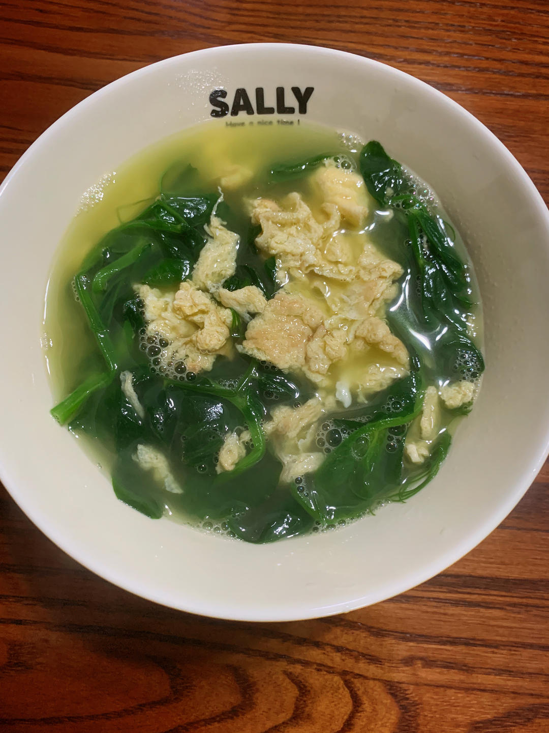 豌豆尖鸡蛋汤
