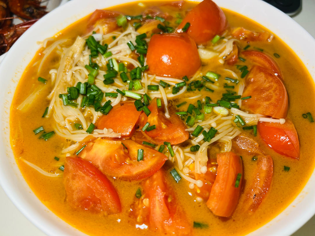 低脂低卡减脂餐‼️家常快手菜‼️番茄金针菇‼️好吃不胖