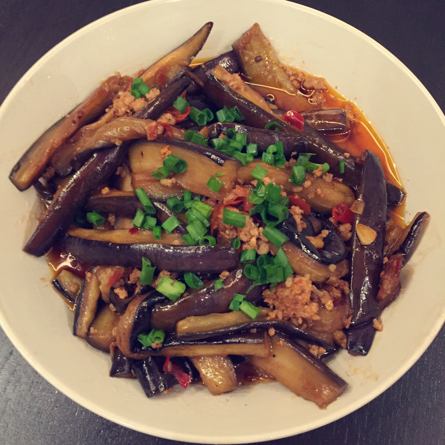 红烧肉沫茄子