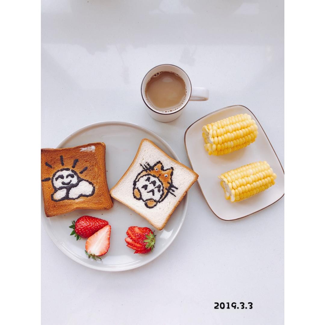 龙猫&小兔子&云朵烤吐司片