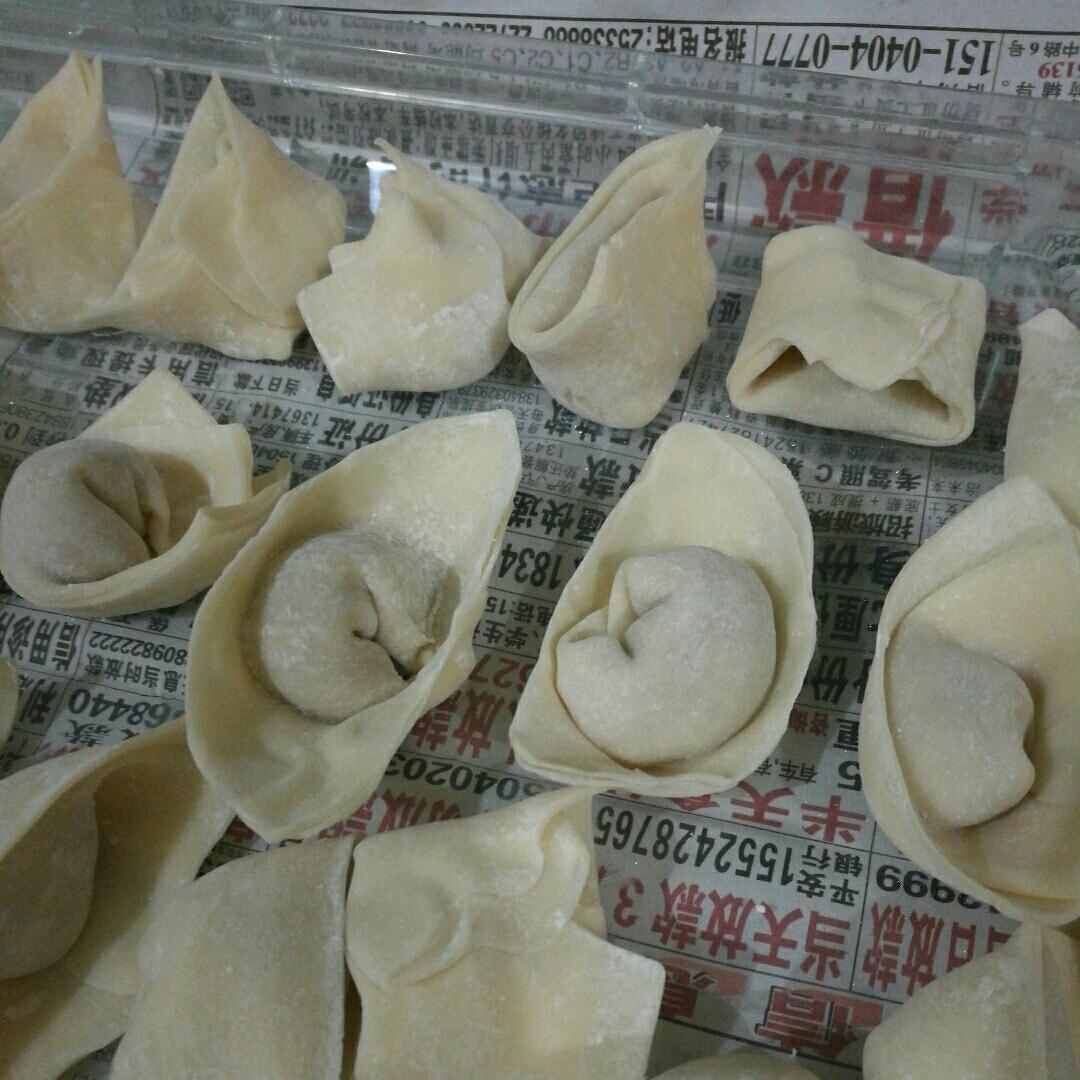 元宝馄饨的包法