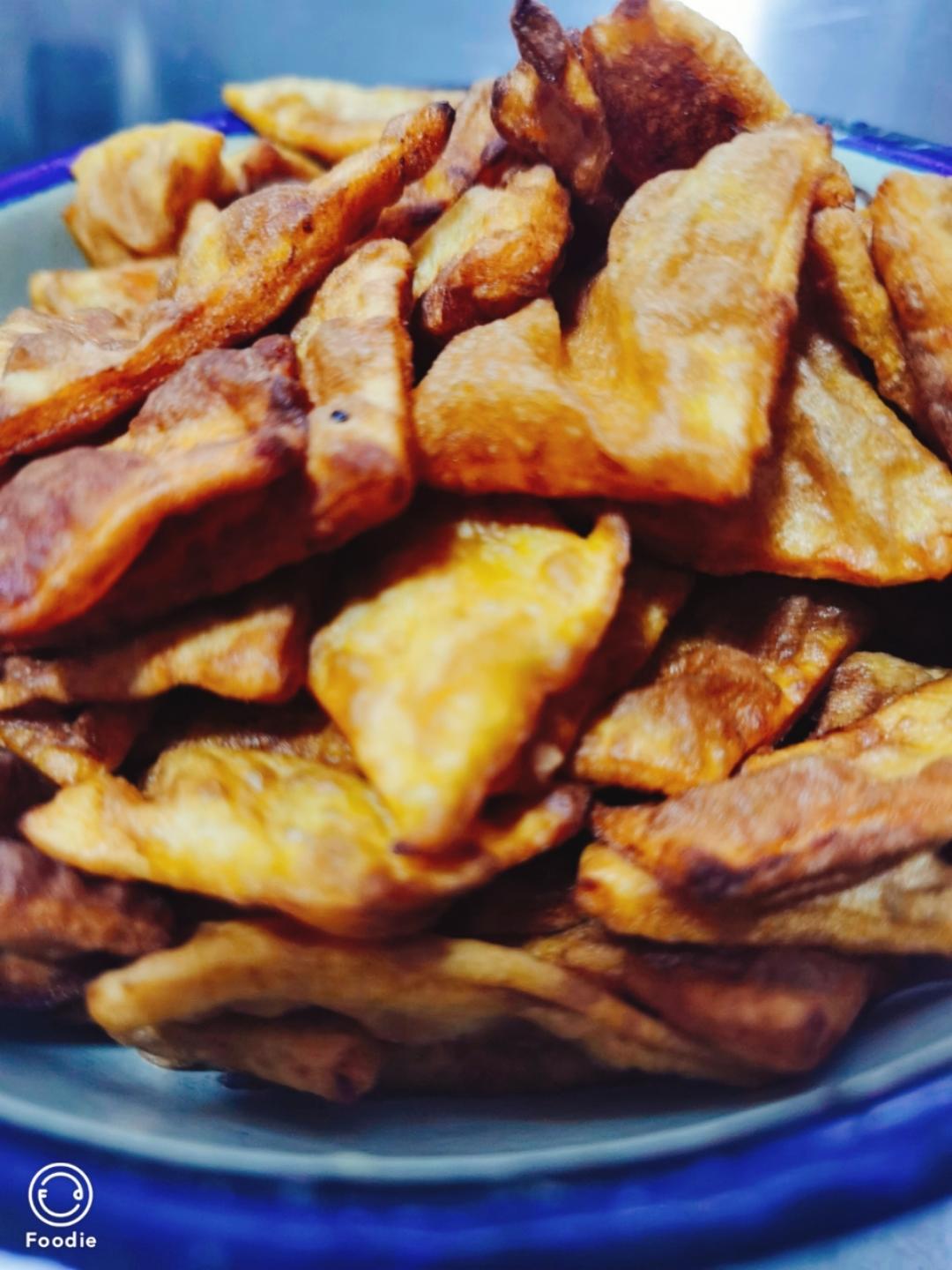 吱吱响的炸红薯片