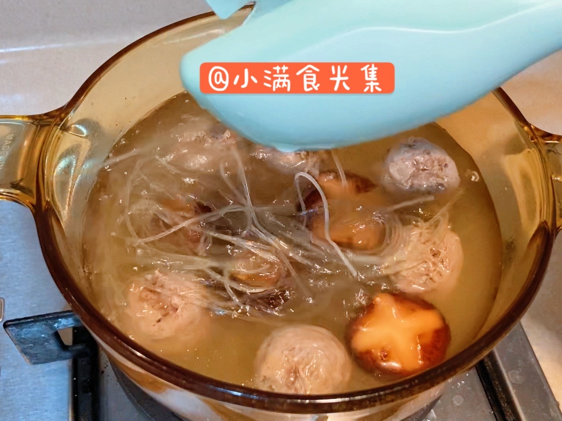 晚餐【潮汕牛肉丸粉丝汤】Q弹肉丸汤、超下饭的做法 步骤6