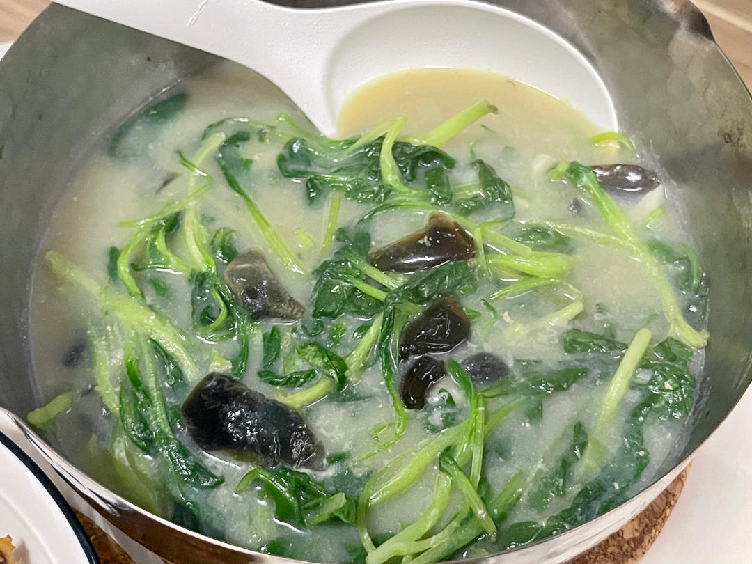 鲜掉眉毛的超快手素食上汤鸡毛菜