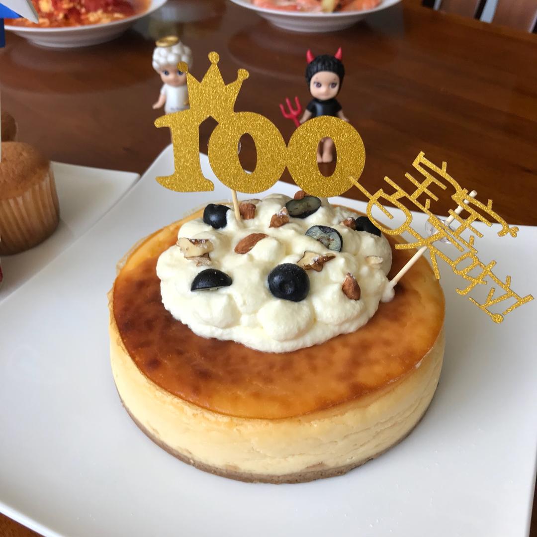 《Tinrry下午茶》教你做烤蓝莓重芝士蛋糕（6寸配方）