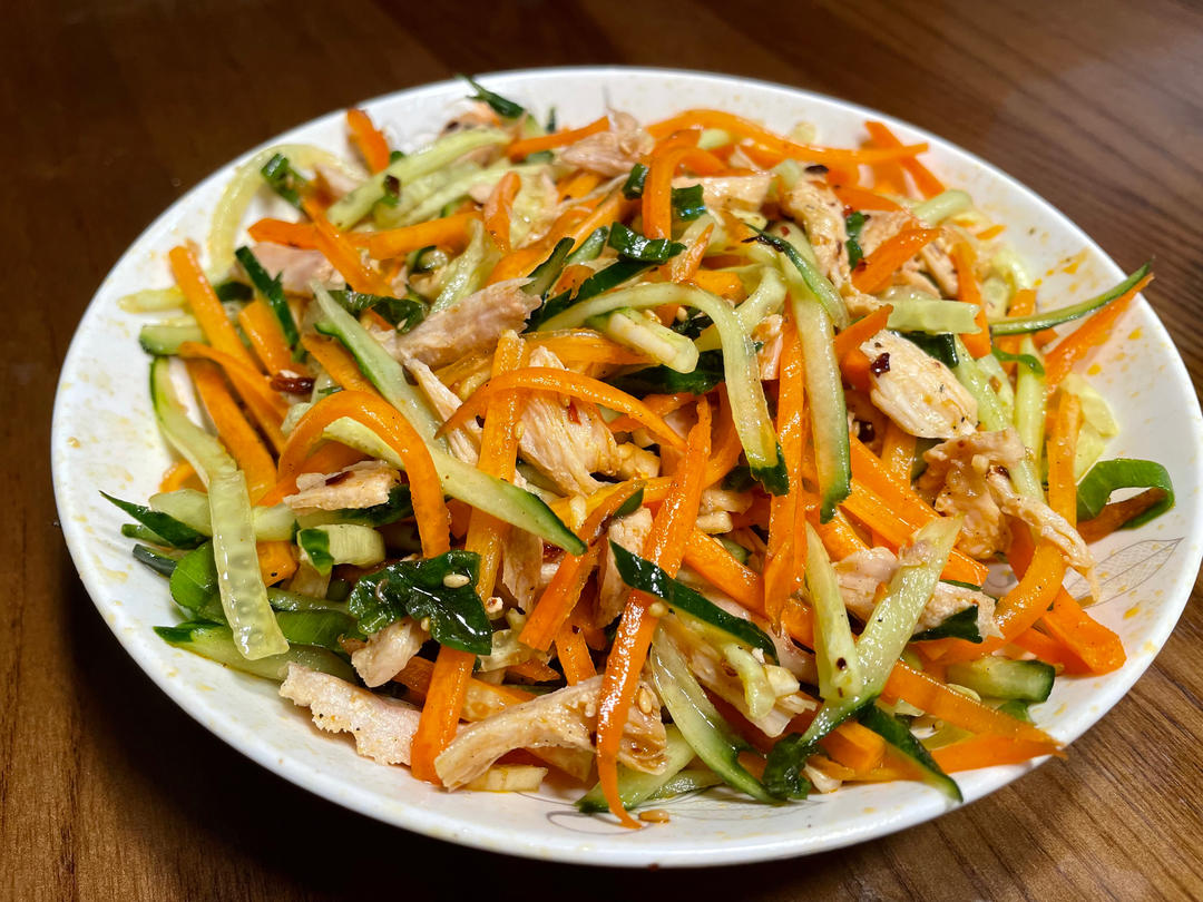 夏日开胃菜 凉拌鸡丝（手撕鸡）