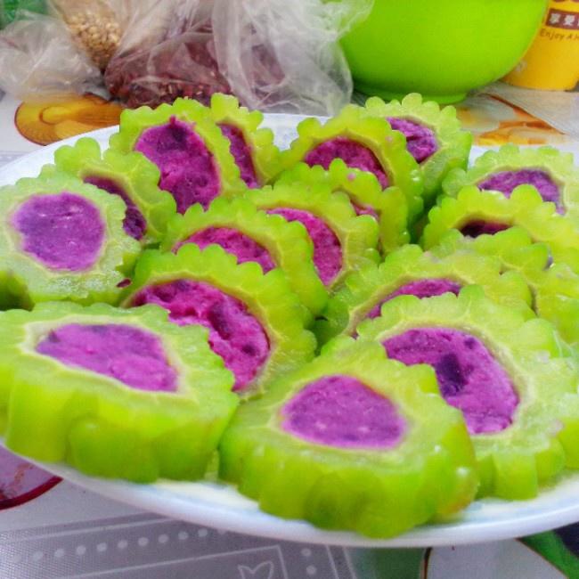紫薯苦瓜圈的做法