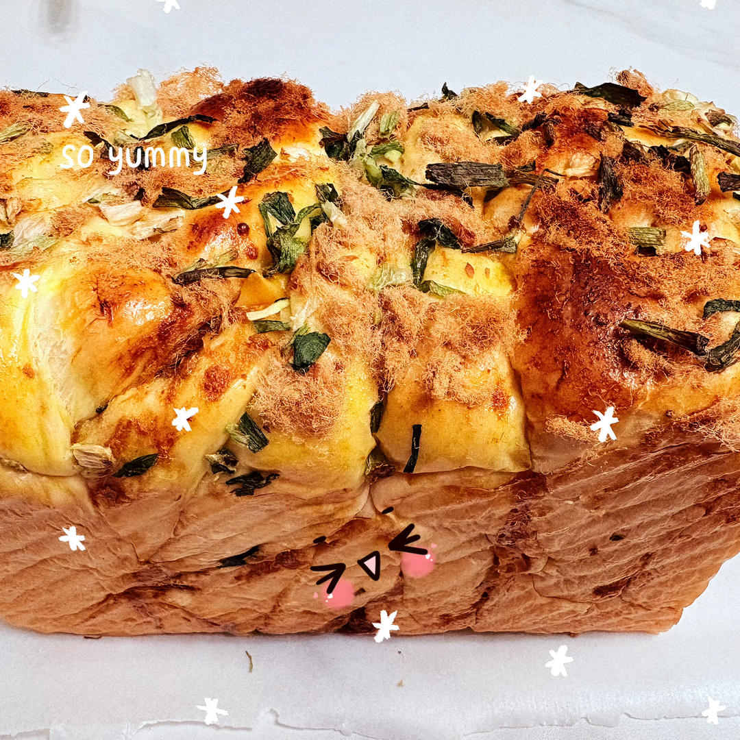 芝士葱香肉松火腿咸味吐司