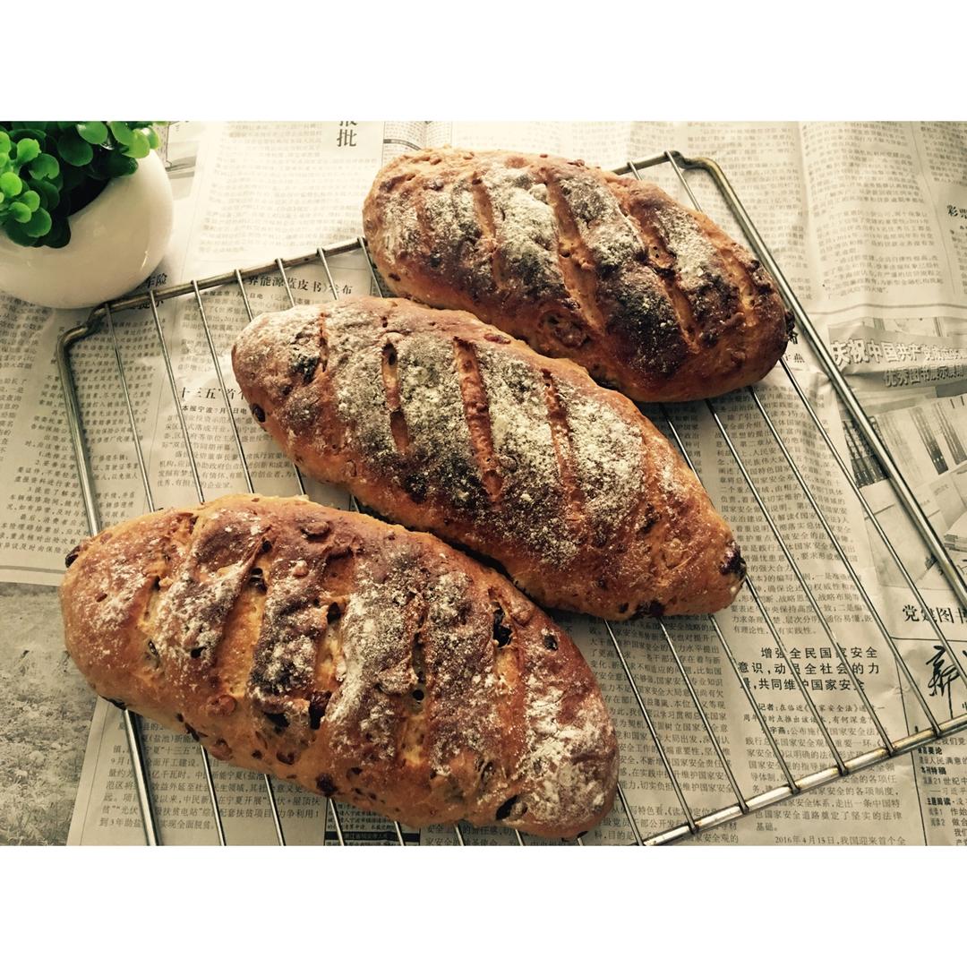 全麦核桃包～软欧包