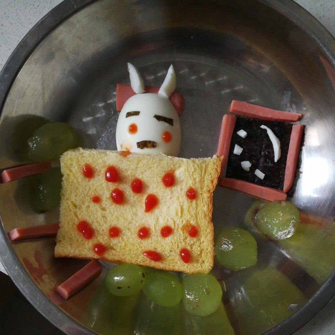 创意早餐(土司鸡蛋)