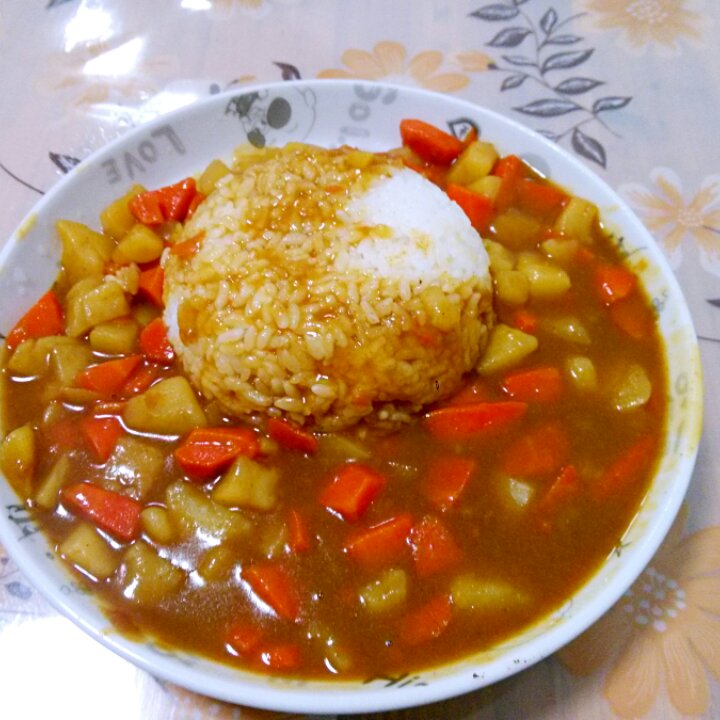 素咖喱饭