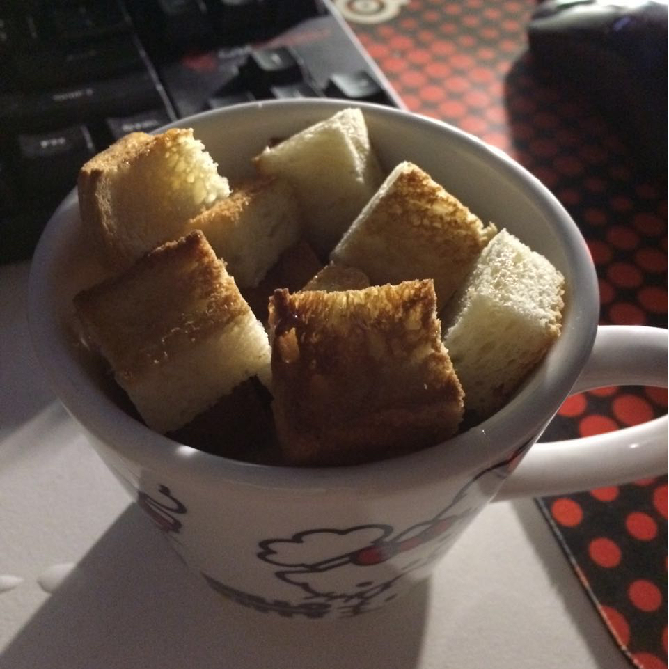 烤面包块小点心