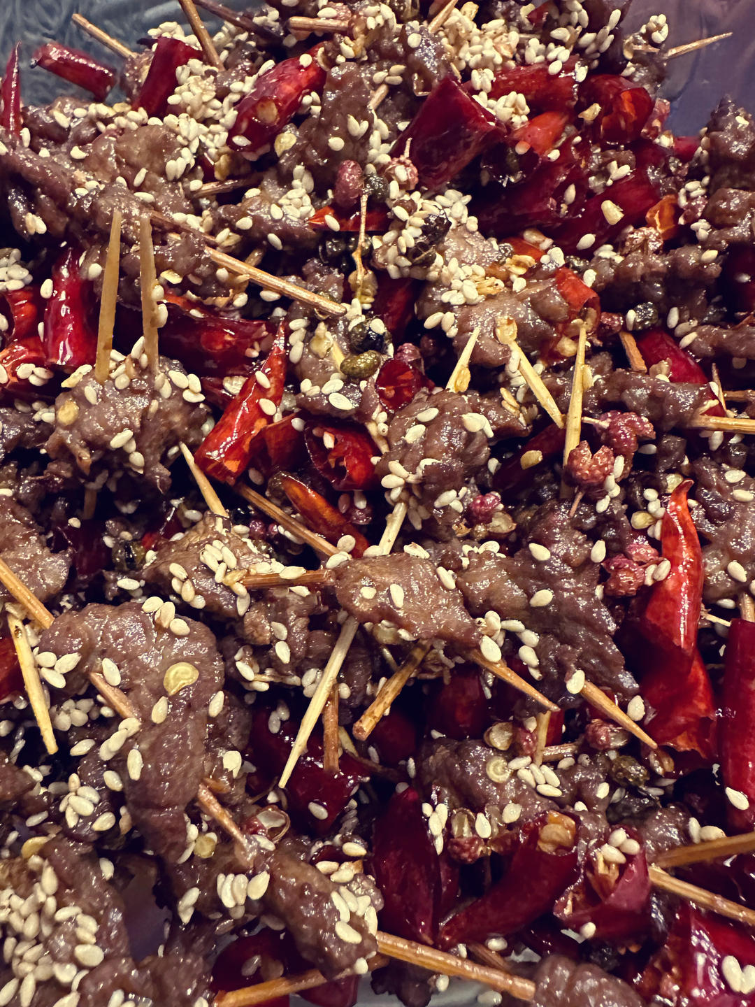 麻辣牙签牛肉
