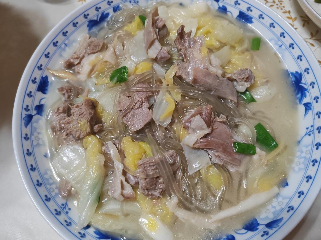羊肉白菜粉丝煲