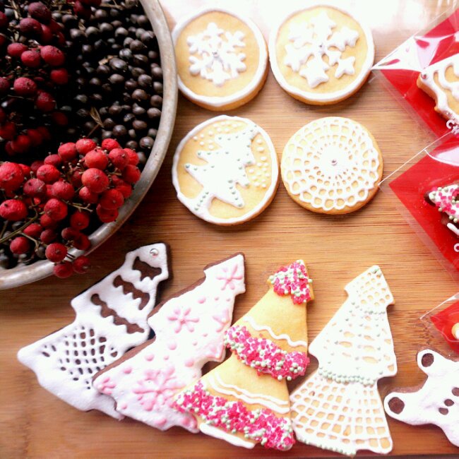 “Happiness三茶” の手绘饼干课 - 心形蕾丝曲奇