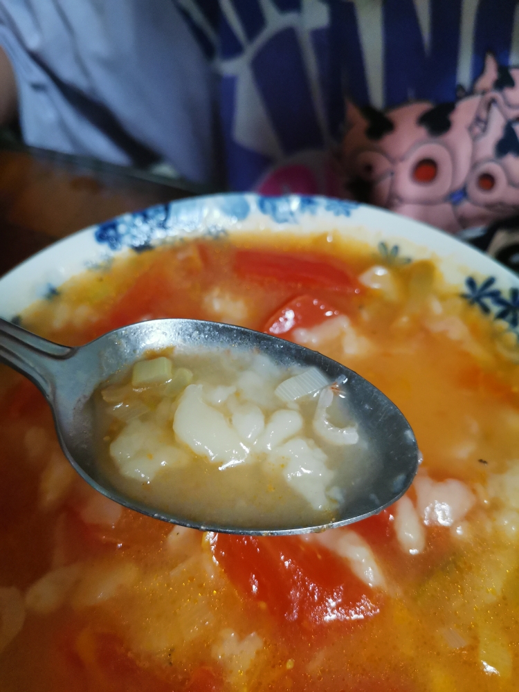 番茄面疙瘩汤（快手饭）的做法