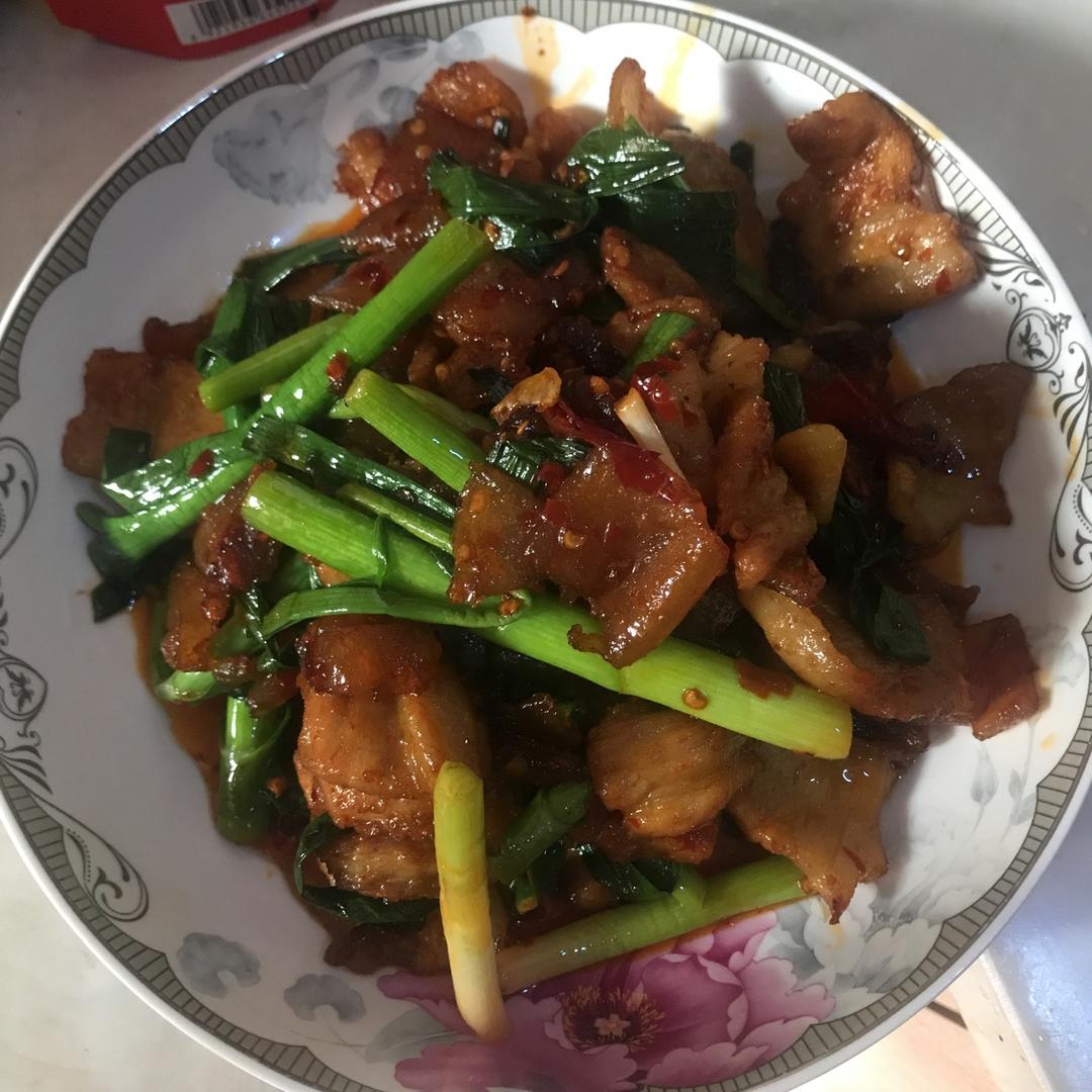 ﹎尐寕.做的苕皮蒜苗回锅肉(超下饭)