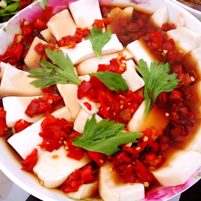 剁椒豉油蒸豆腐