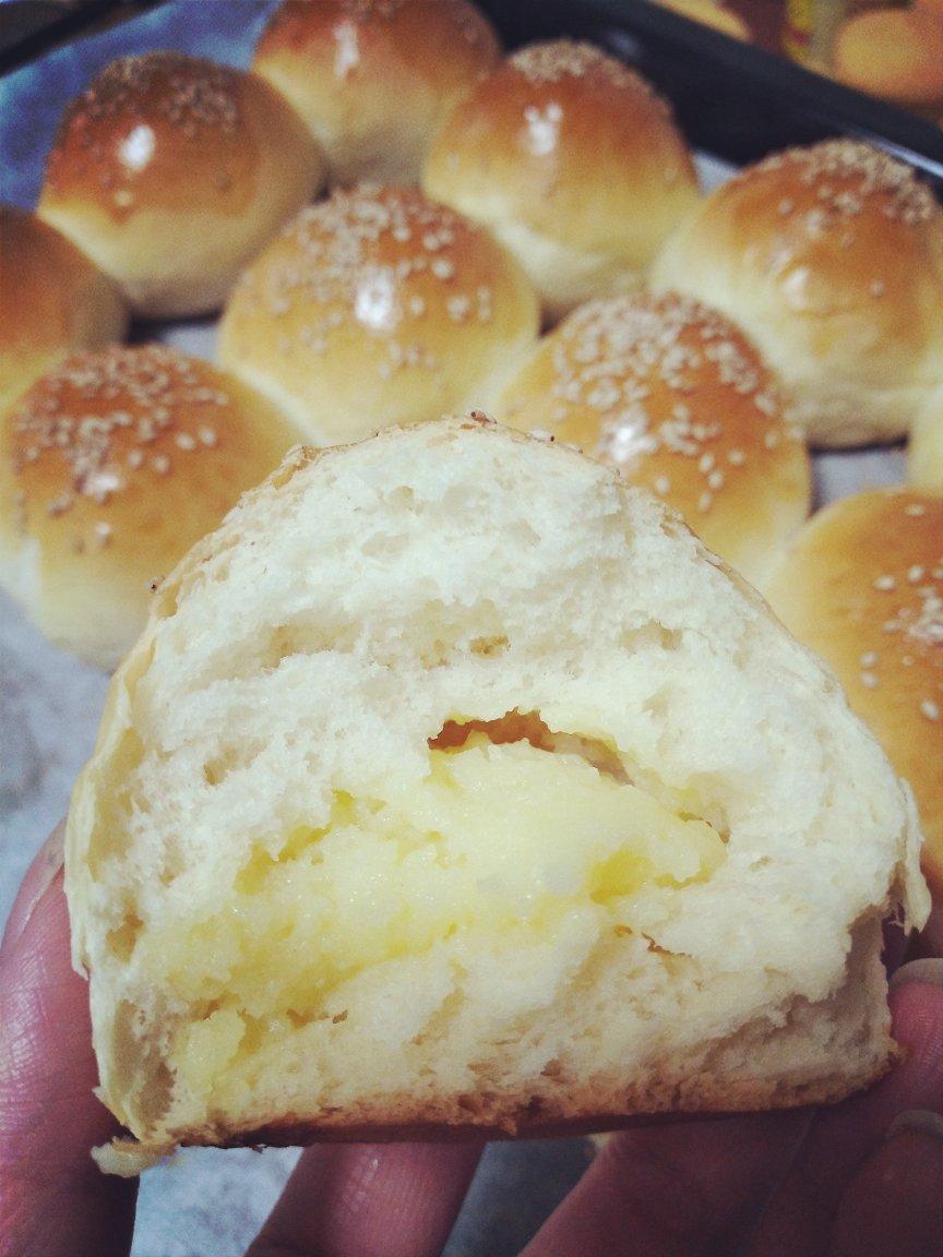 奶黄小餐包-一次发酵超好吃（附快手奶黄馅制作方法）