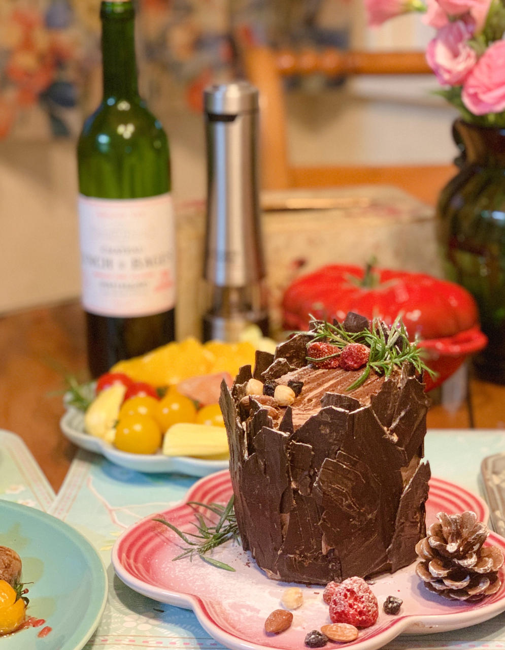 【圣诞树桩蛋糕】