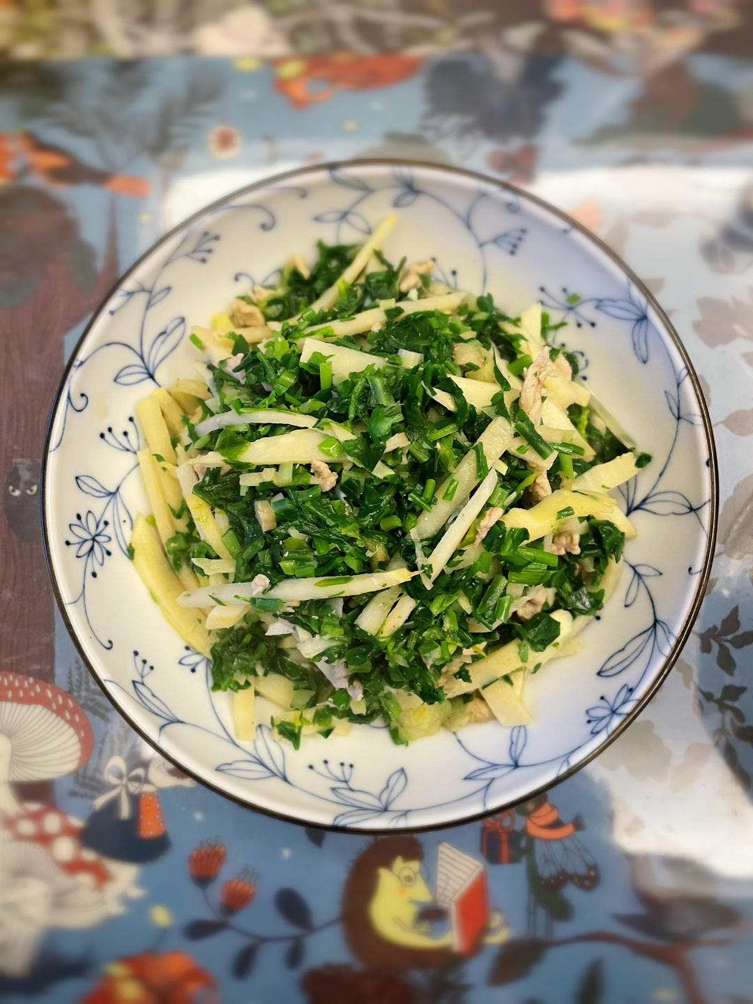 荠菜冬笋炒肉丝