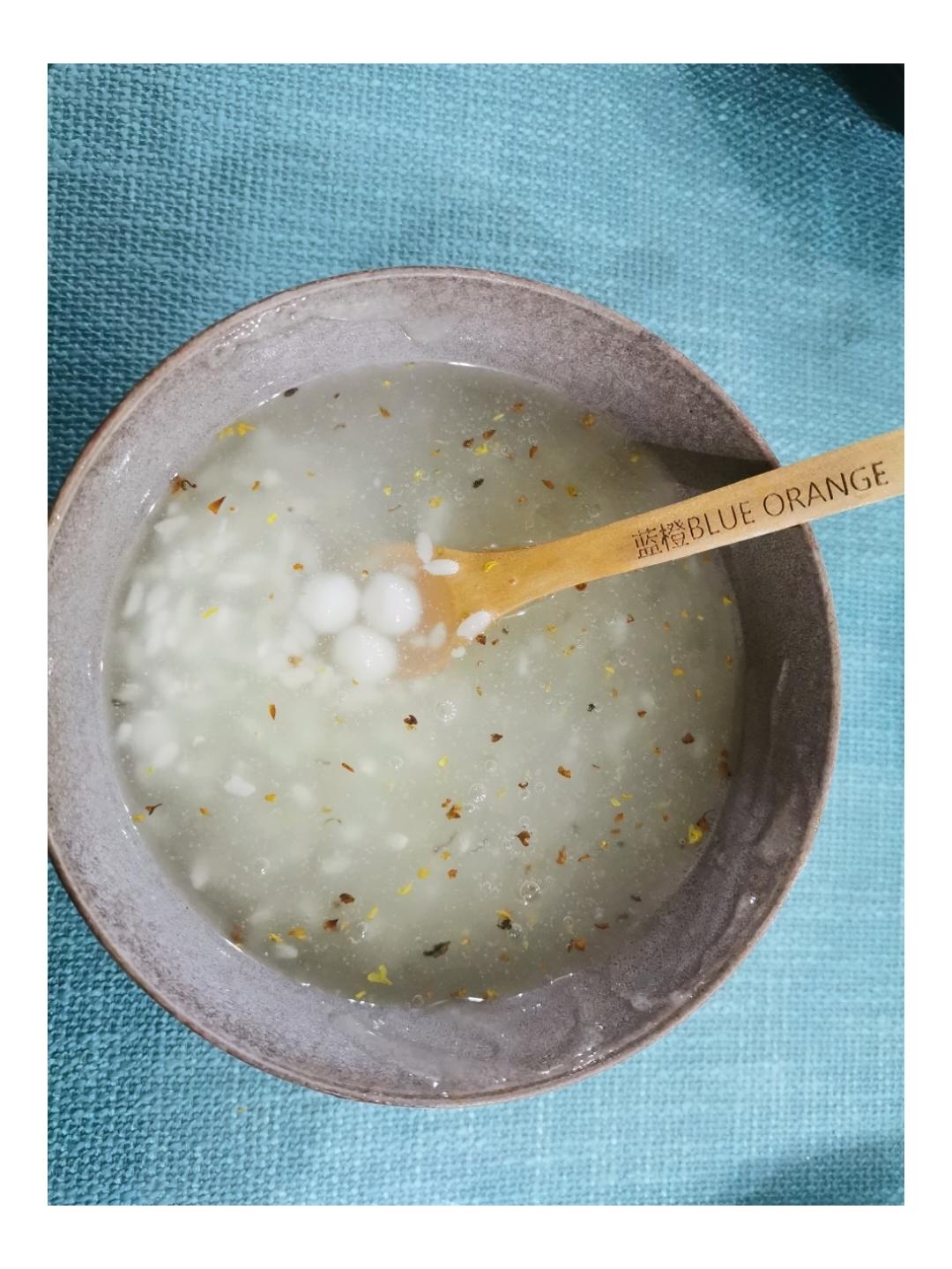 桂花酒酿圆子，自己做的圆子才好吃