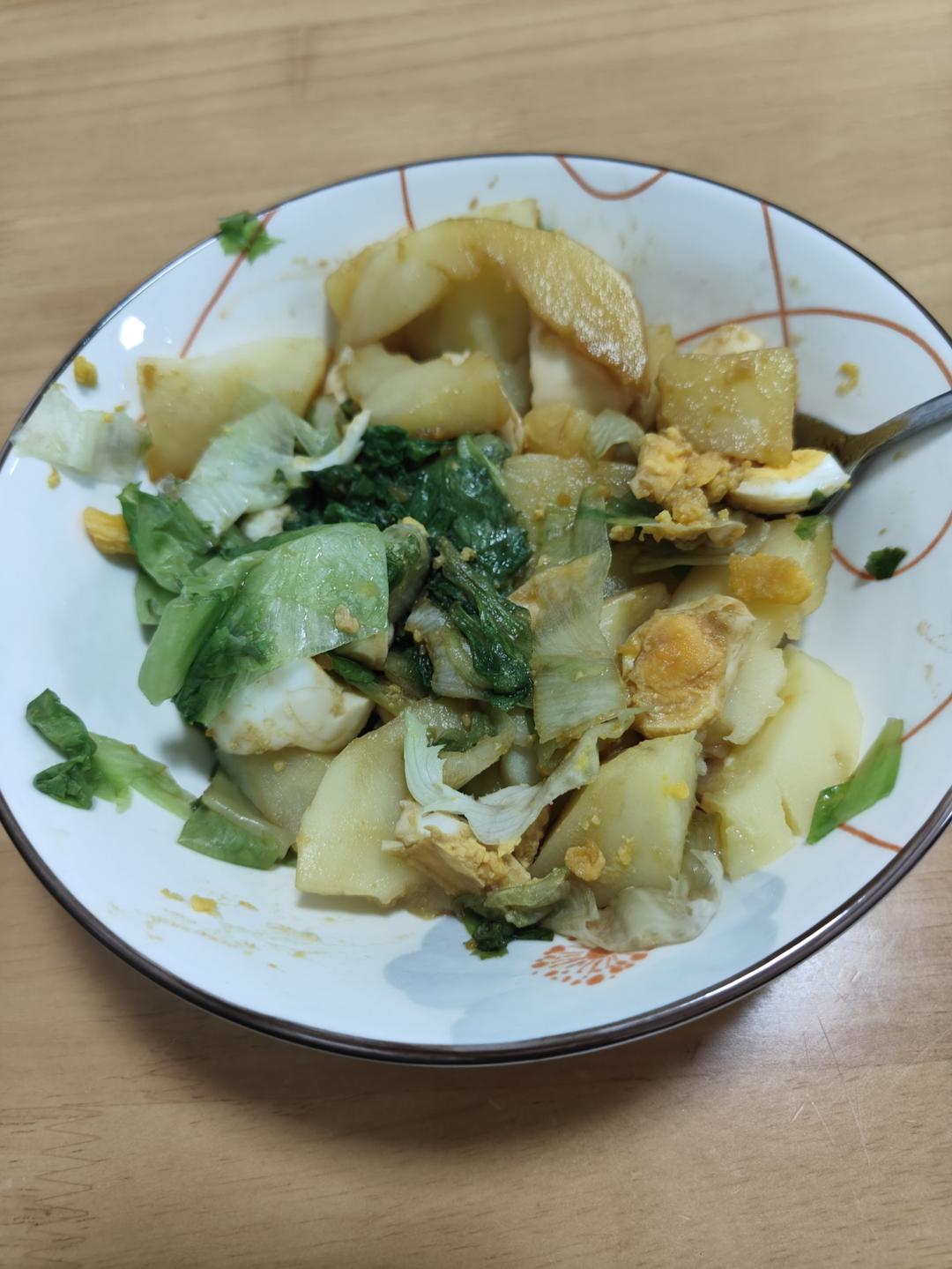 土豆 鸡蛋 生菜 沙拉