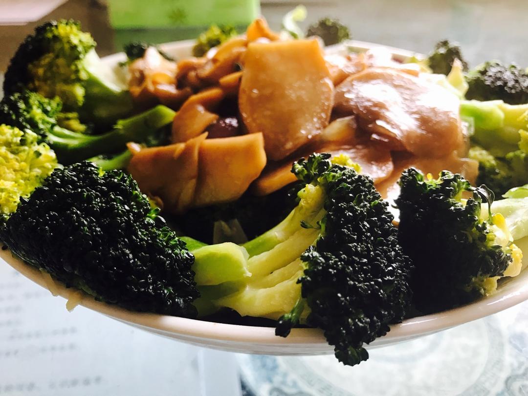 杏鲍菇扣西兰花