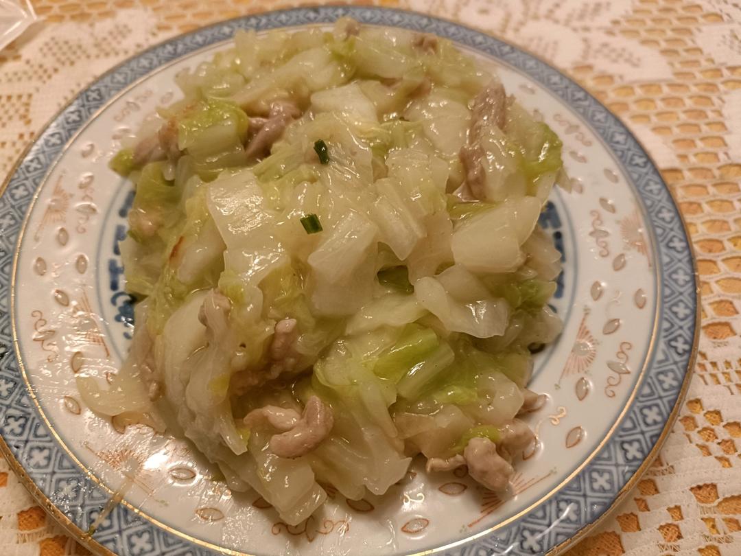 鲜香下饭的白菜炒肉丝（烂糊肉丝）