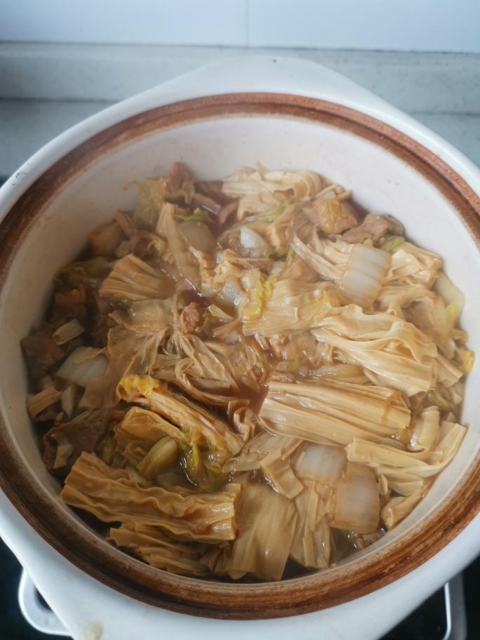 白菜腐竹煲