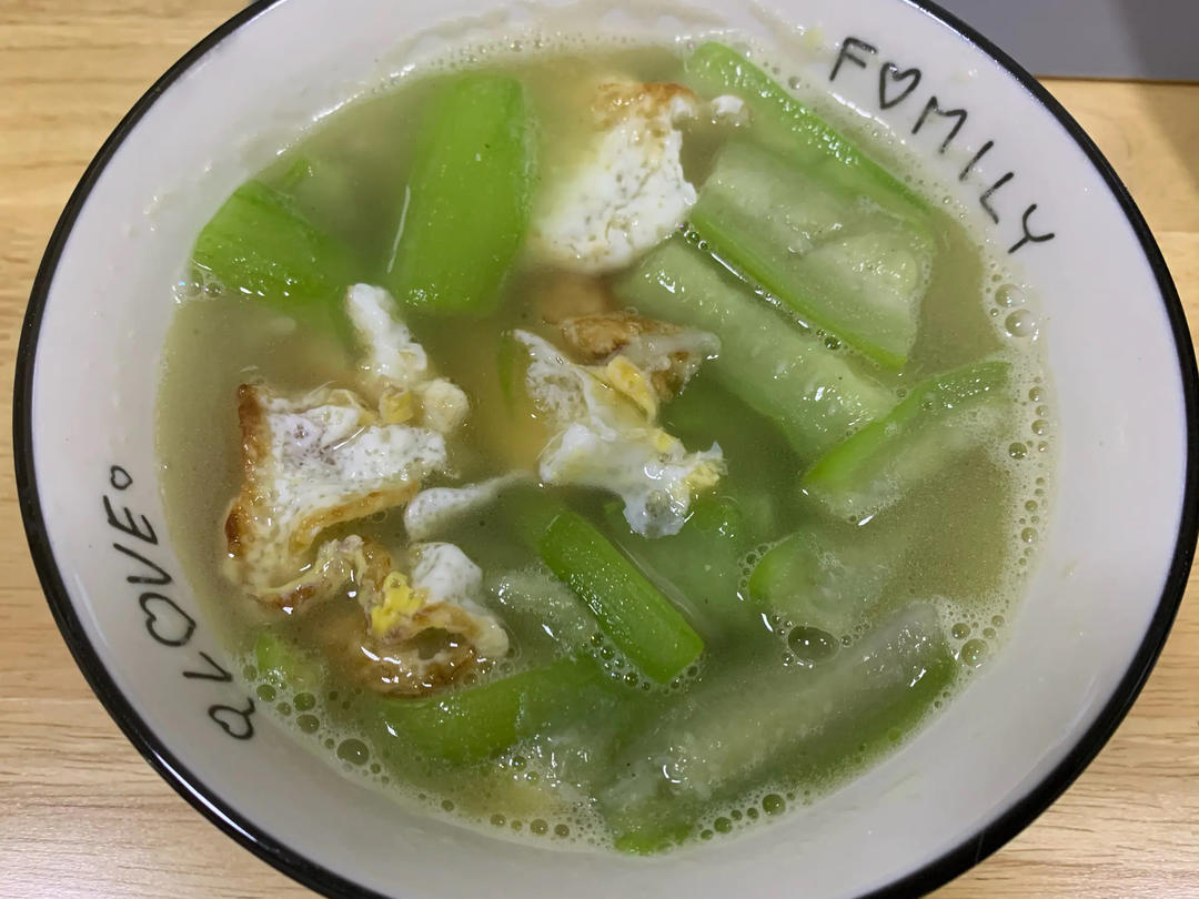 鸡蛋丝瓜汤