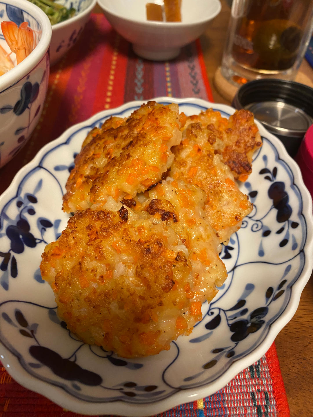 蔬菜鲜虾饼