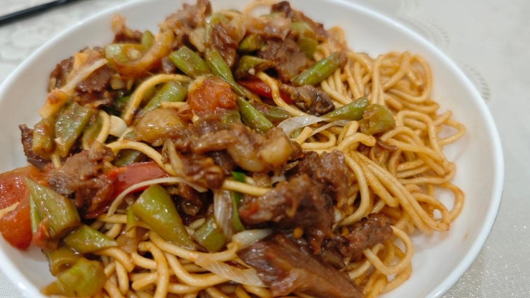 地道老北京扁豆焖面 豆角焖面 太好吃小心吃撑哦