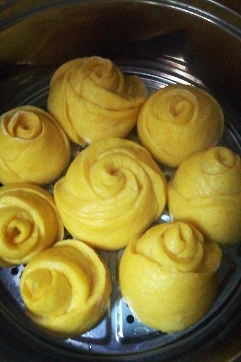 南瓜玫瑰花馒头