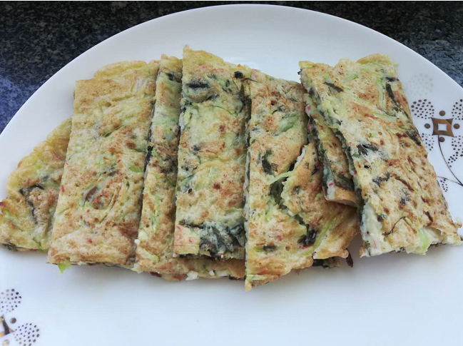 蟹棒虾皮紫菜茭瓜饼